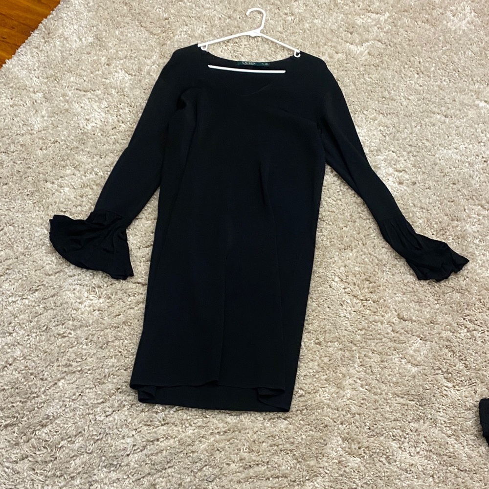 Ralph Lauren Elegant Black Long Sleeve Dress